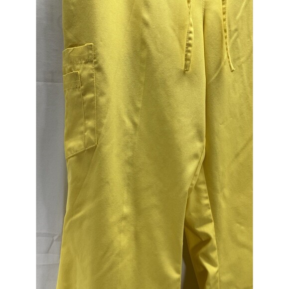 Reina Womens Yellow Flare-Leg Scrub Pants Size Medium - Picture 3 of 7